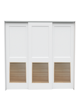 Flat Shaker (2 Panel) Triple Bypass with Louver Insert