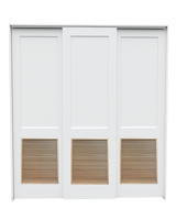 Flat Shaker (2 Panel) Triple Bypass with Louver Insert