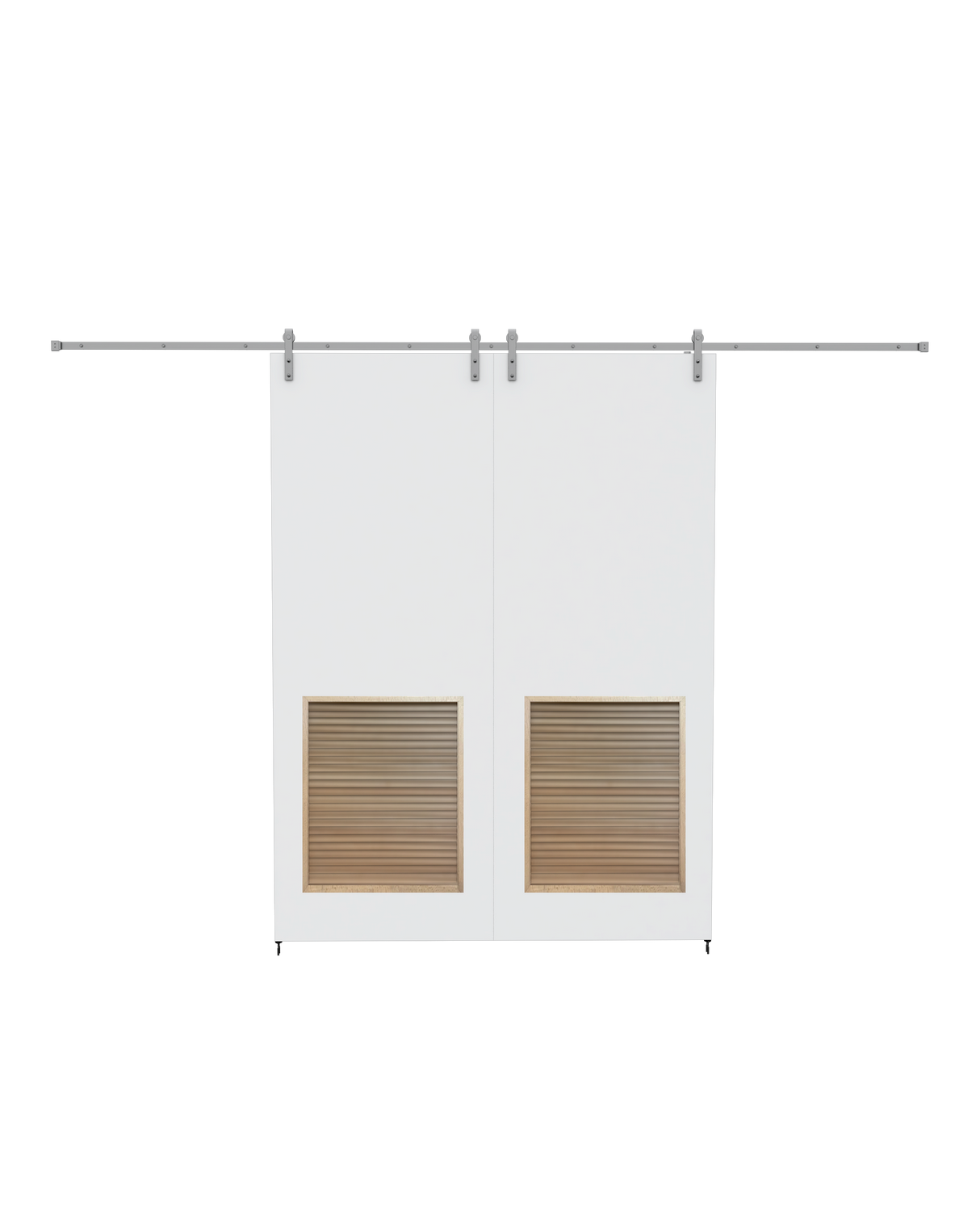 Flush Double Barn with Louver Insert