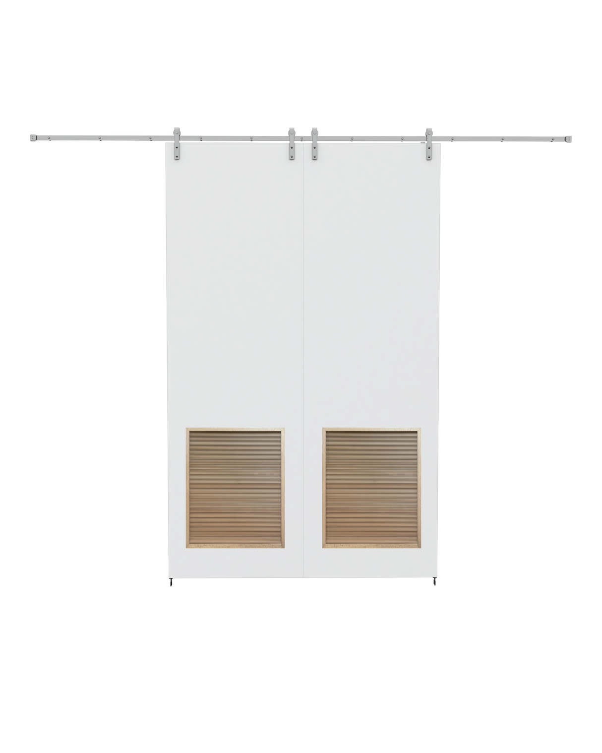 Flush Double Barn with Louver Insert