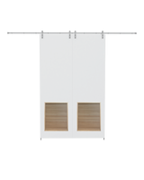 Flush Double Barn with Louver Insert