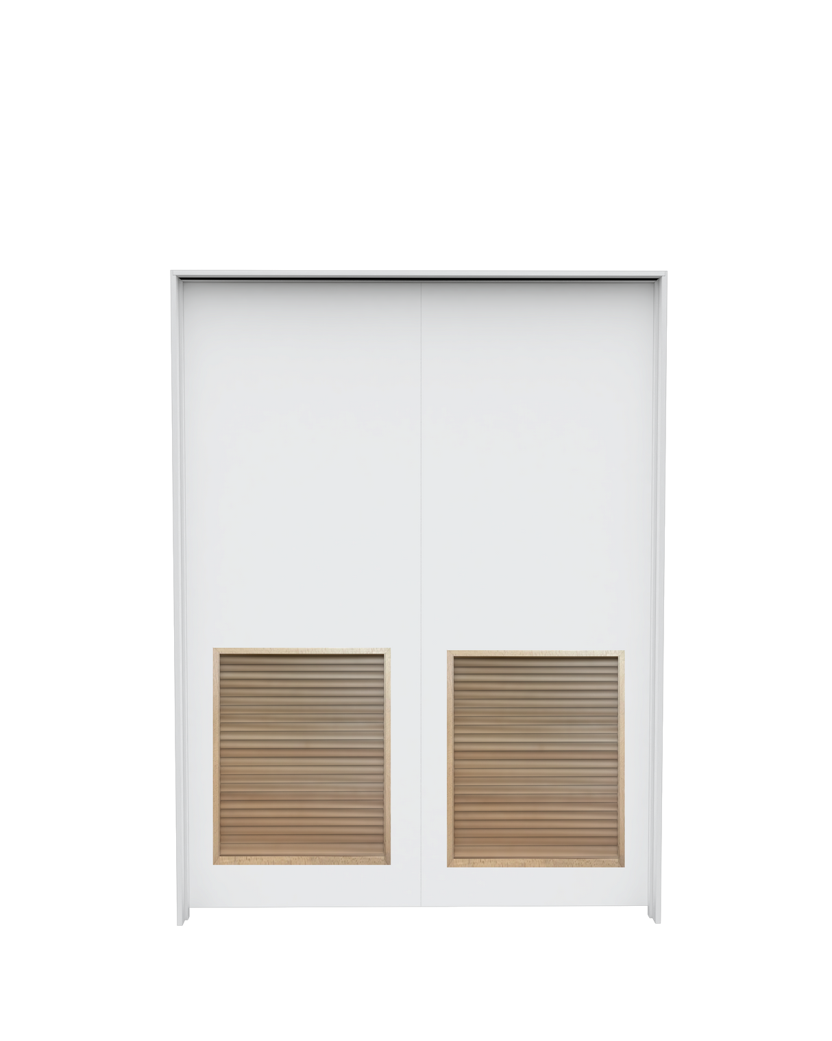 Flush Double with Louver Insert