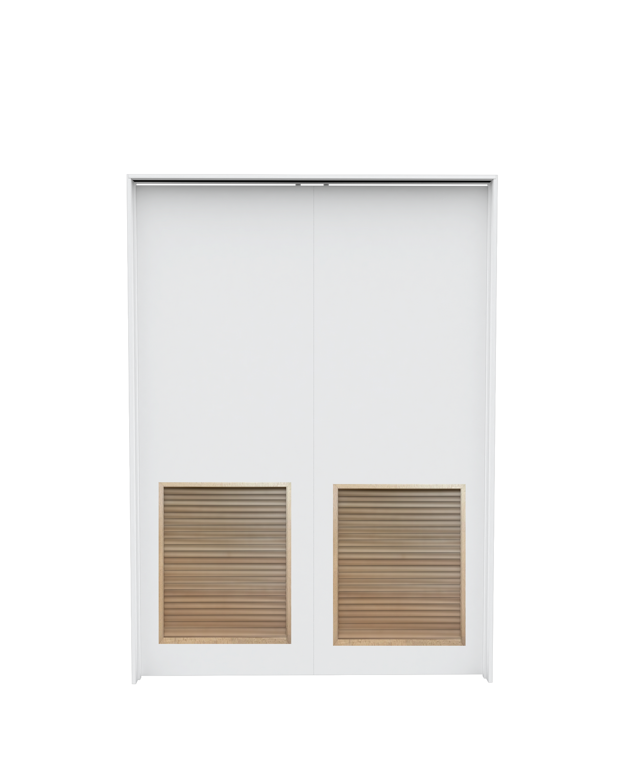 Flush Double with Louver Insert