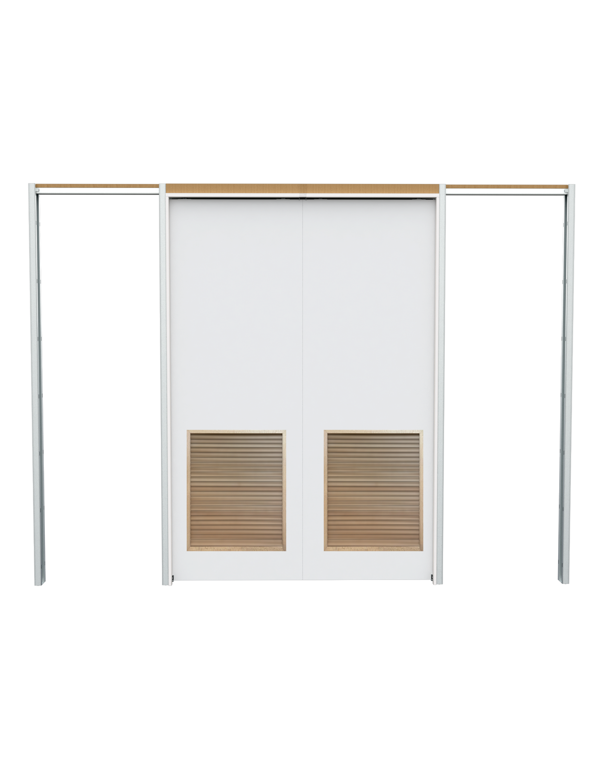 Flush Double Pocket with Louver Insert