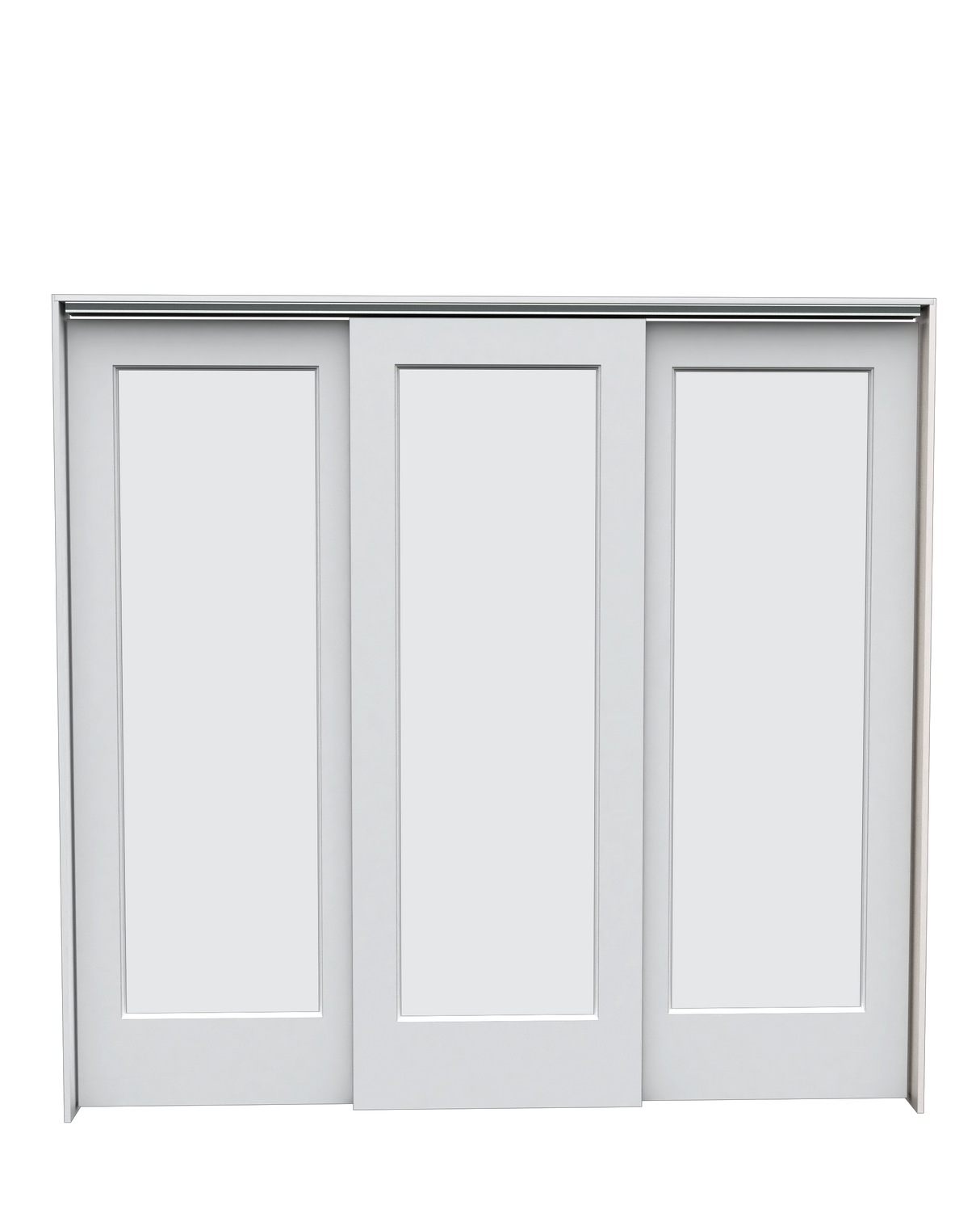 Frosted Glass French (1 Lite) Triple Bypass