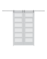 Frosted Poplar Shaker (6 Lite) Barn