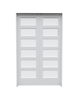 Frosted Poplar Shaker (6 Lite) Double