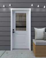 Half Lite Square Steel Door