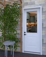 Half Lite Square Steel Door