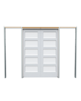 Laminated Glass Poplar Shaker (5 Lite) Pocket