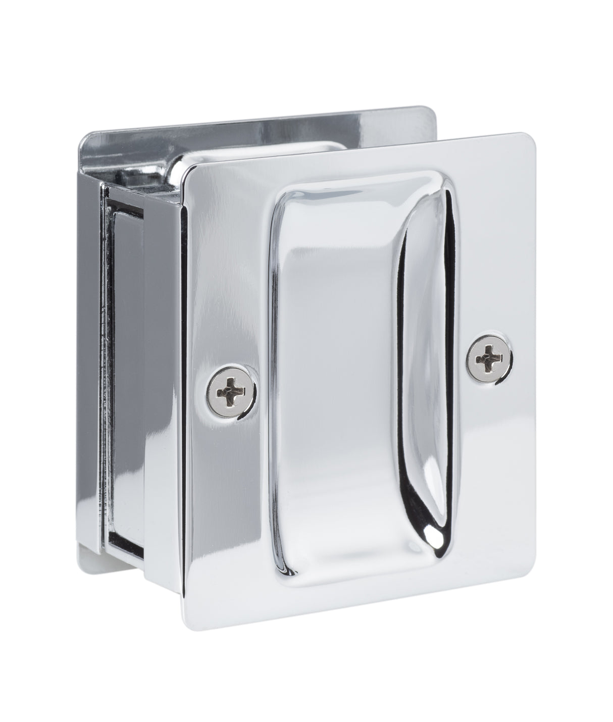Square Pocket Door Pull with Lock