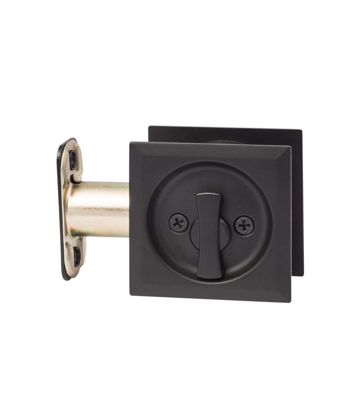 Square Pocket Door Pull with Lock