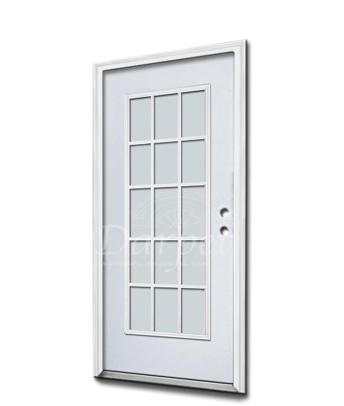 15 Lite Clear Glass Steel Doors