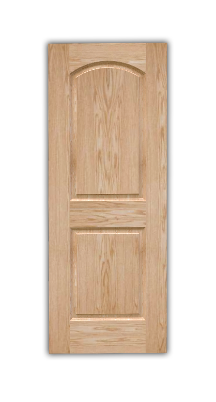 2 Panel Arch Red Oak 6'-8" (80")