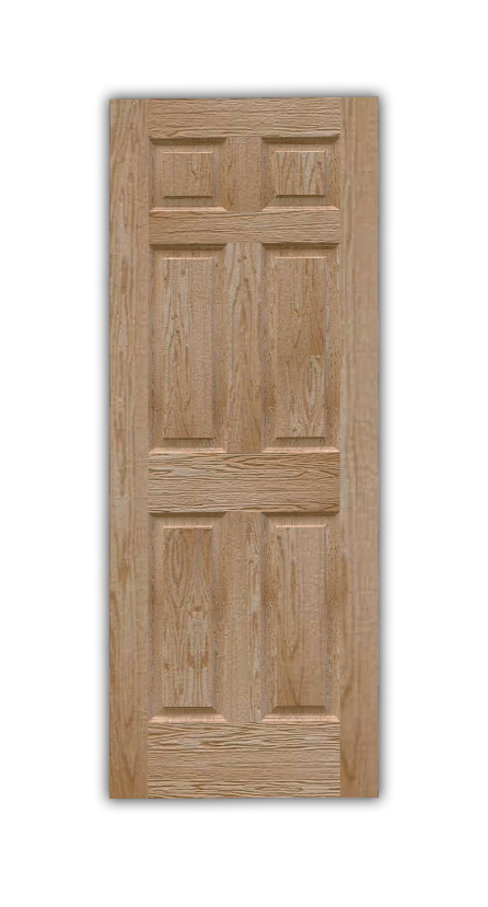 6 Panel Red Oak 6'-8" (80")