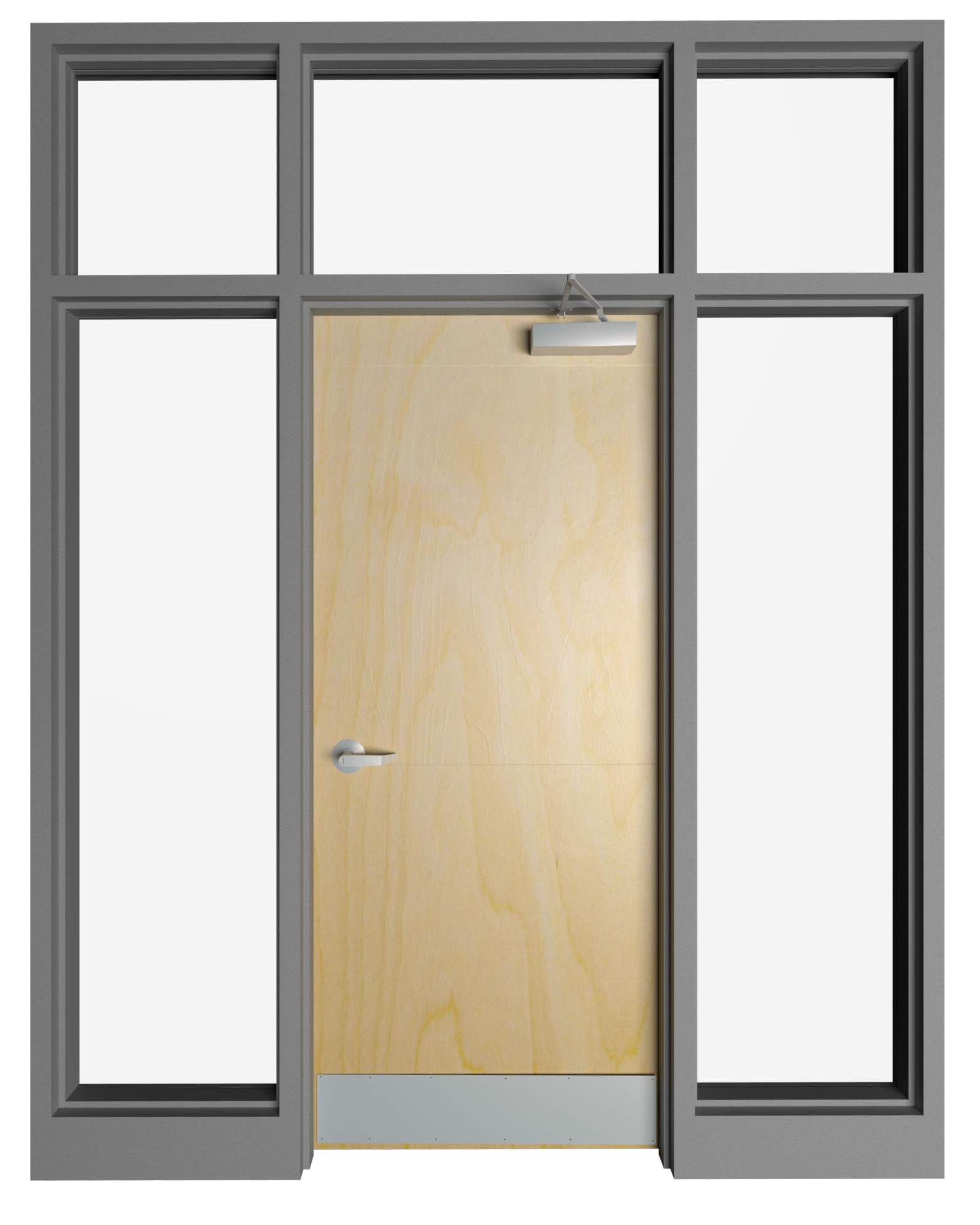 Transom with Double Side Lite Frame - Model#TF2SL