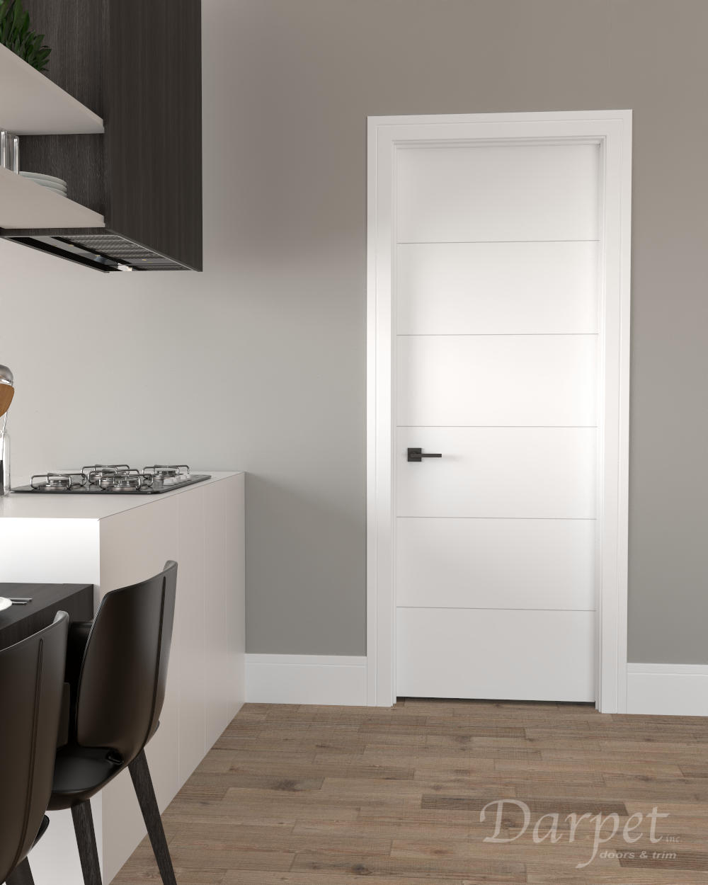 Brio Primed Groove Interior Door 6'-8" (80")