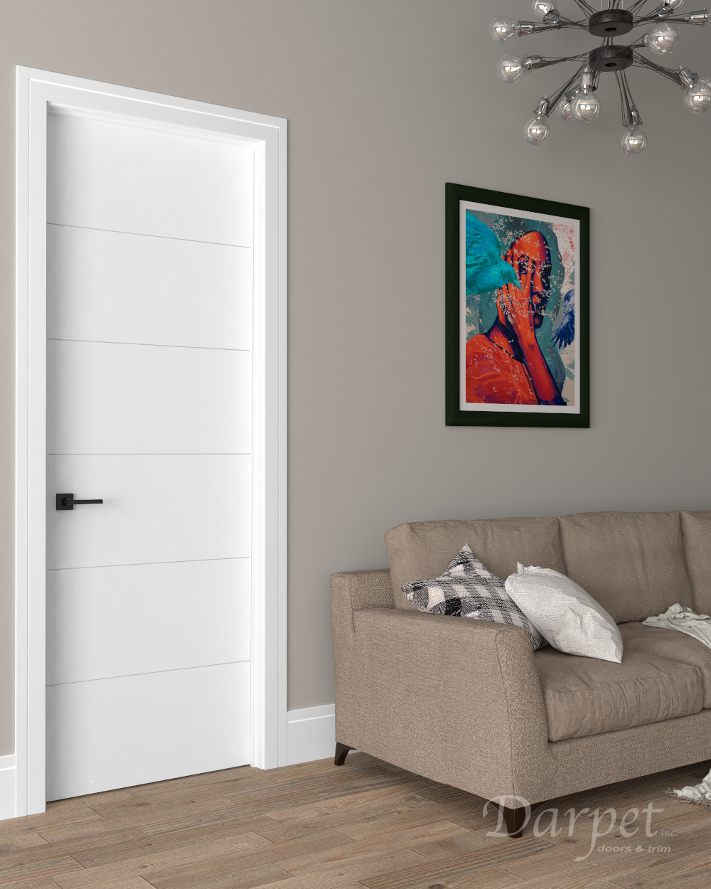 Brio Primed Groove Interior Door 7'-0" (84")