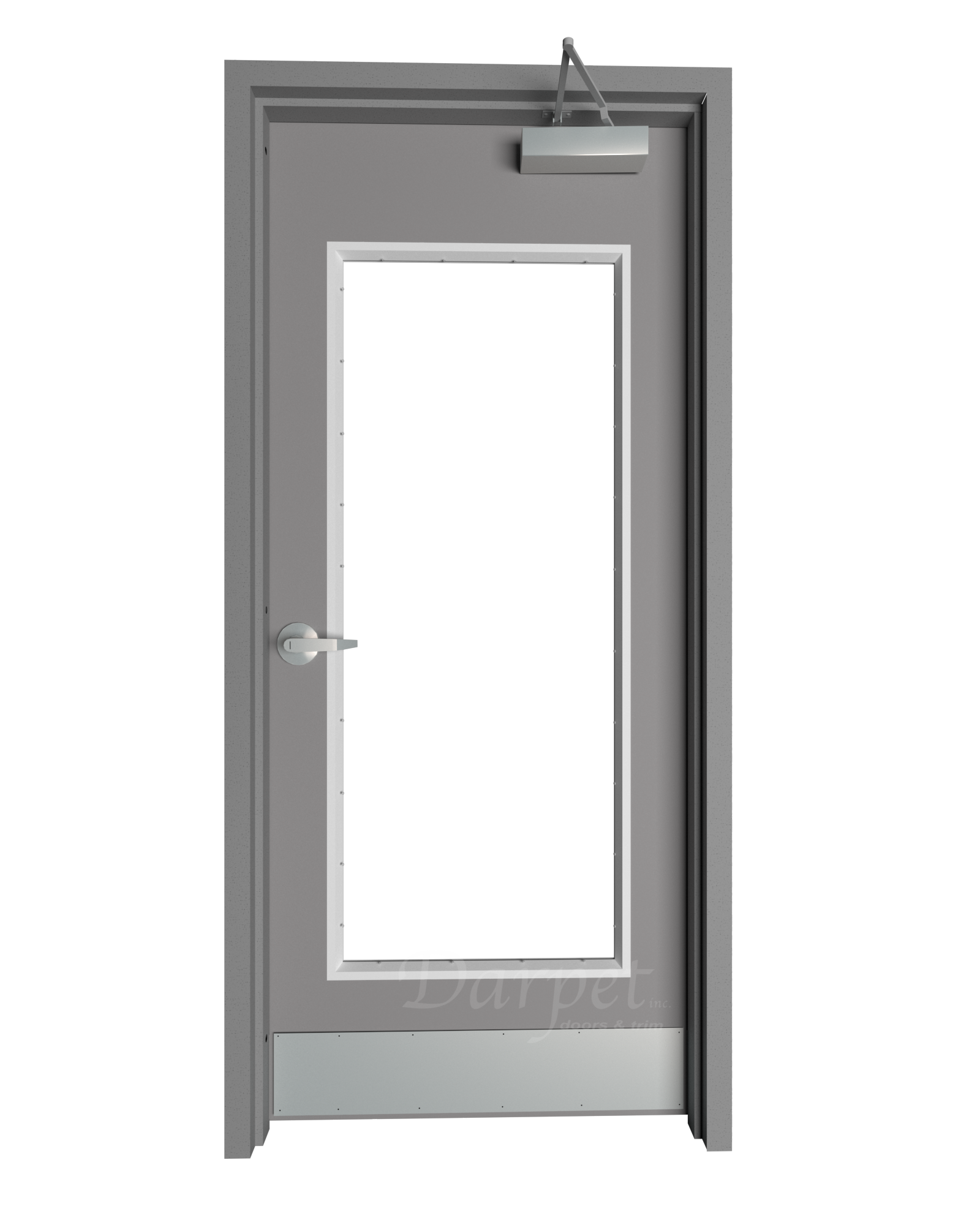 Hollow Metal Door with Full Lite