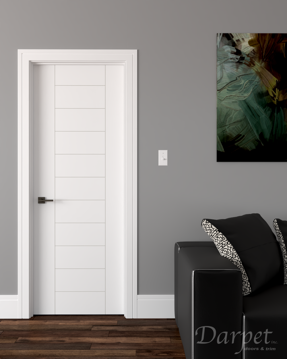 Fava Primed Groove Interior Door 6'-8" (80")