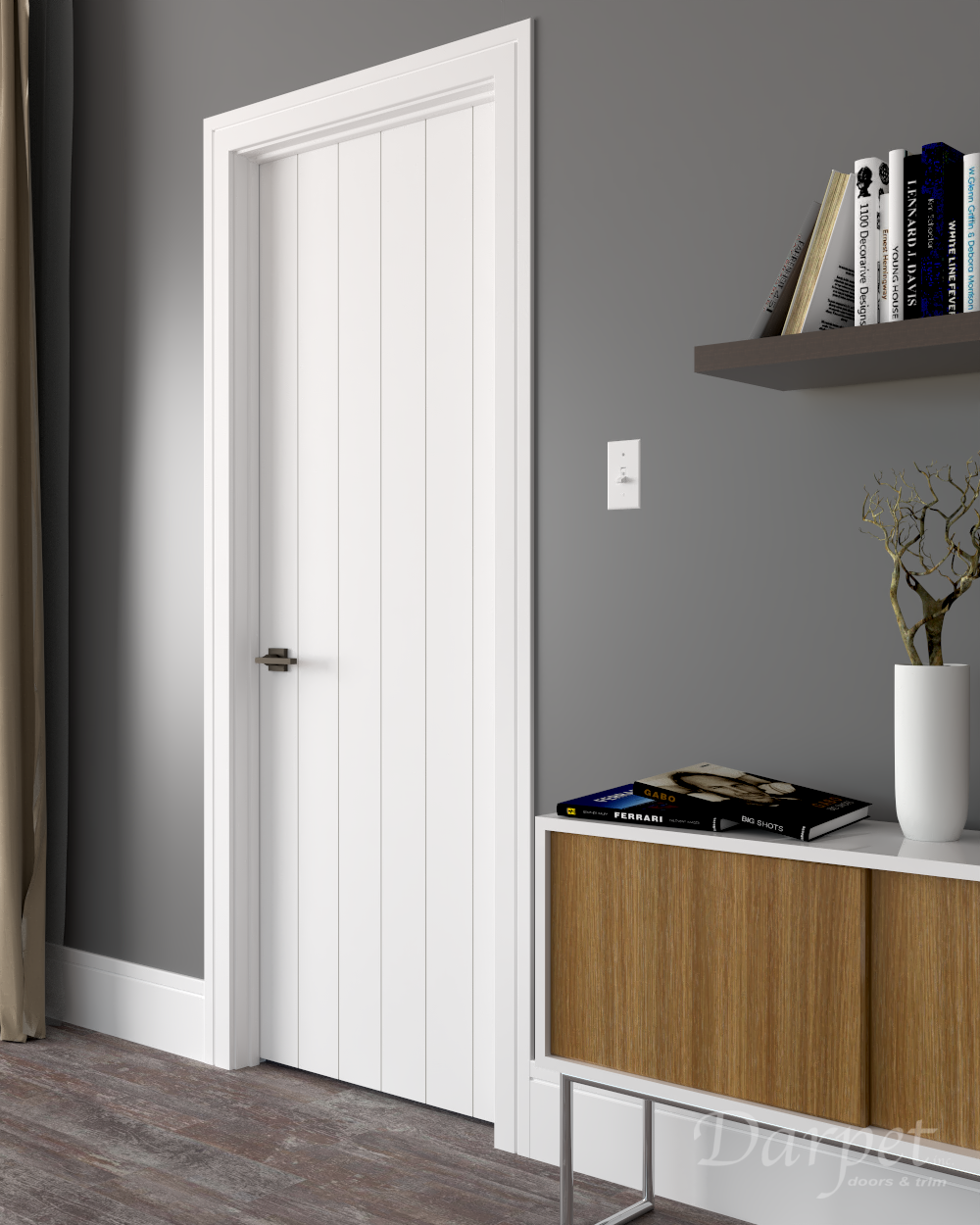 Moresco Primed Groove Interior Door 6'-8" (80")