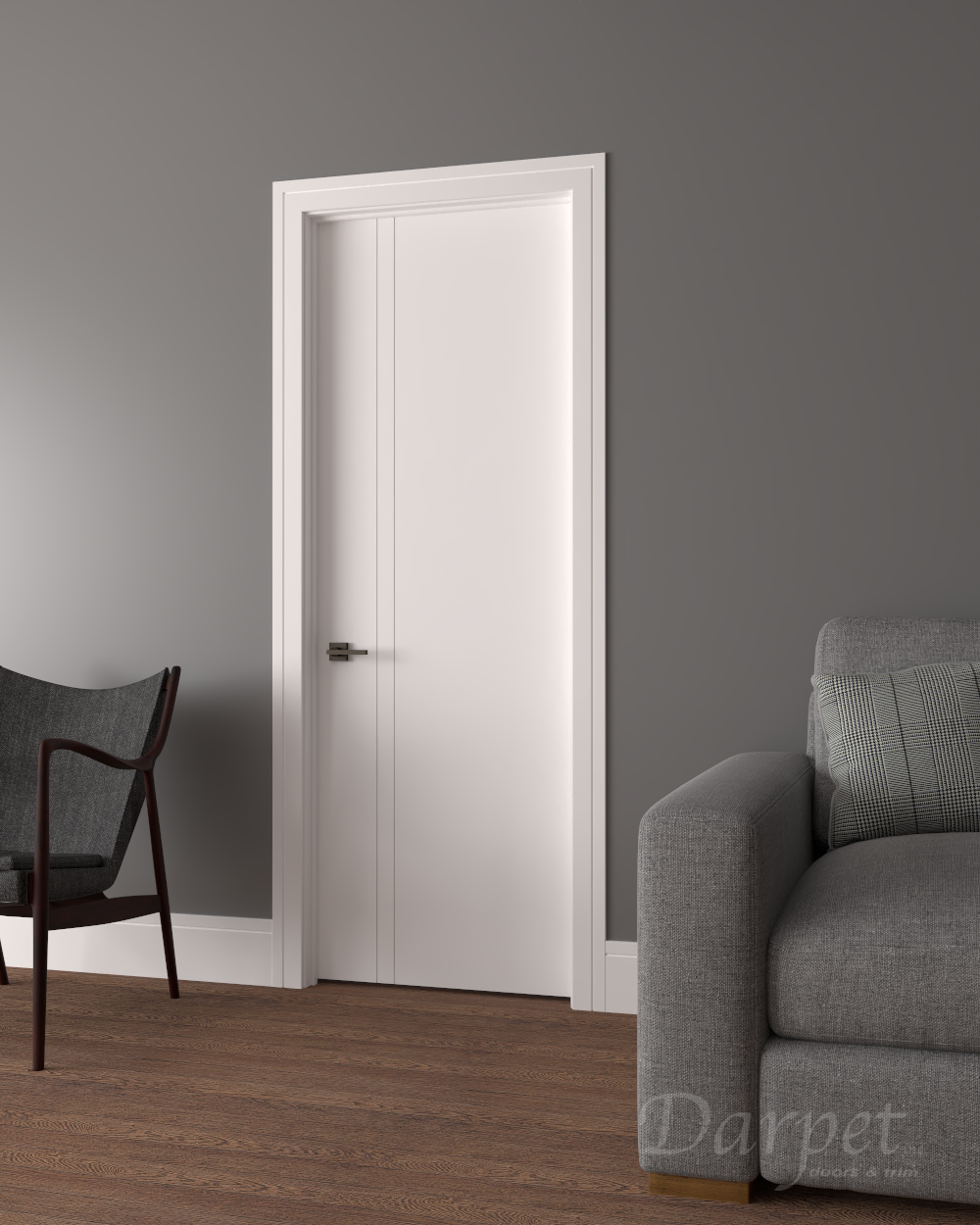 Sonata Primed Groove Interior Door 7'-0" (84")